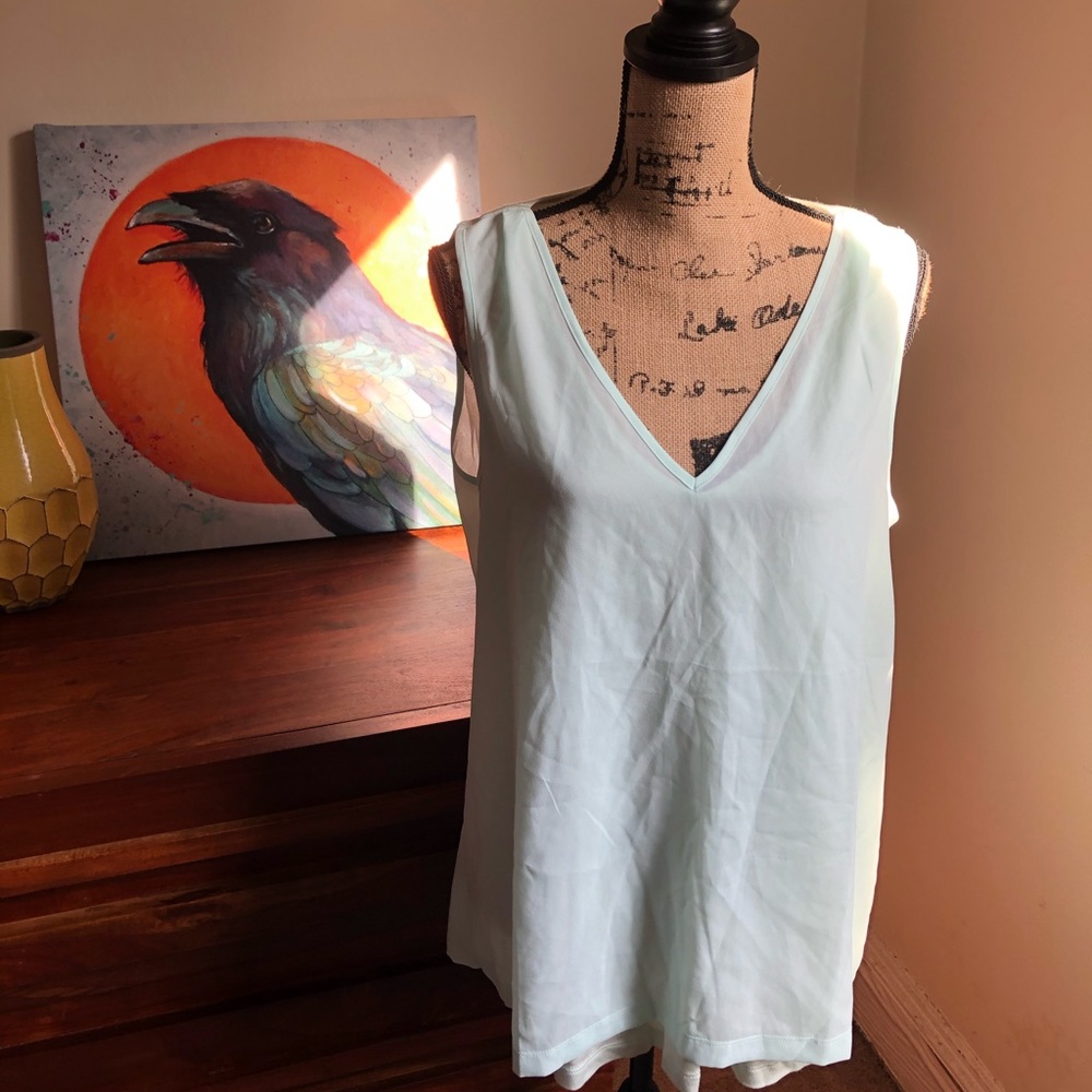 NWOT Banana Republic Double-Layered Mint Tank Top - Picture 1 of 3